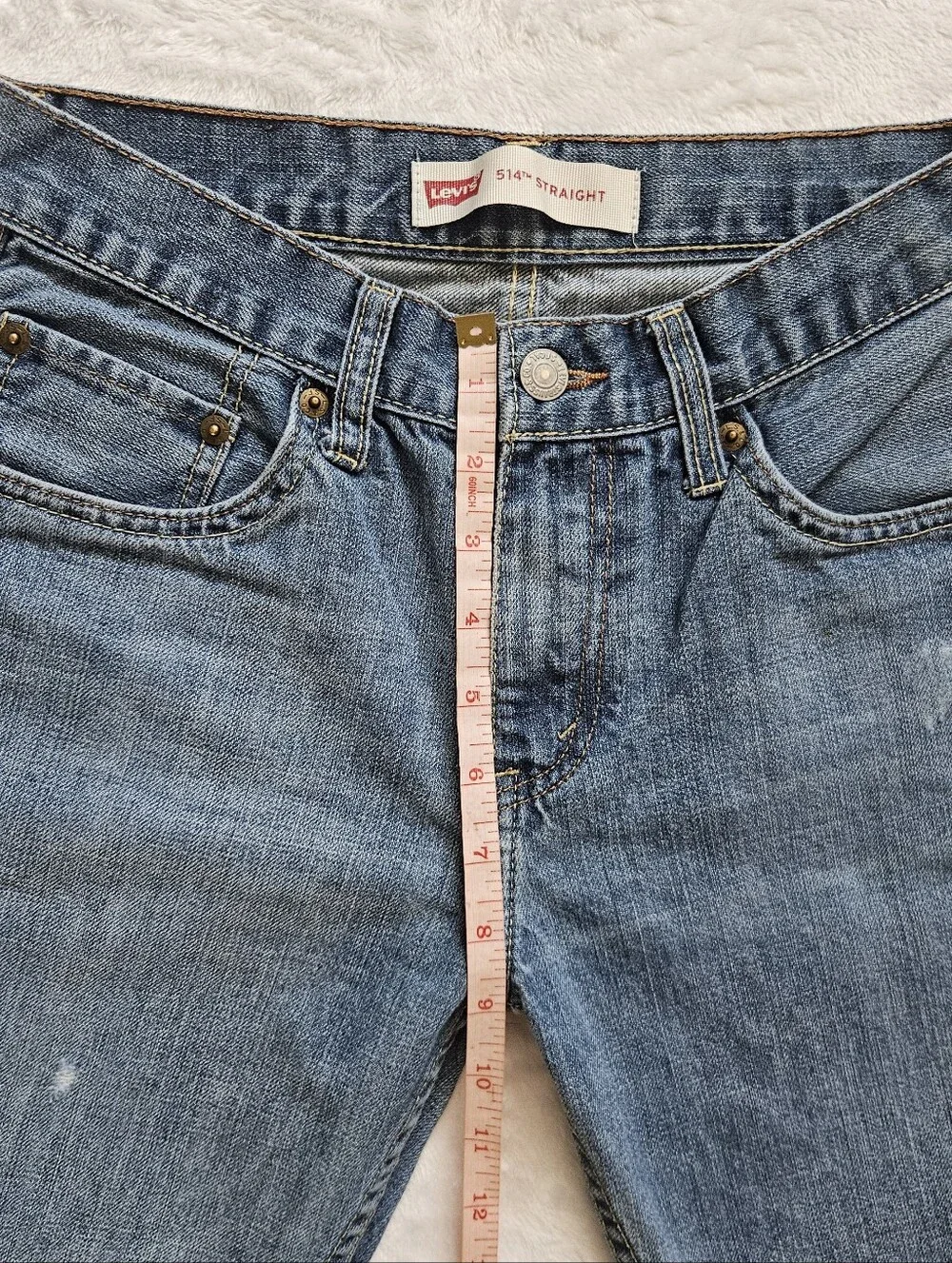 Levi's 514 Straight Blue Denim Jeans Mens 28 X 28 / Boys 16 Reg